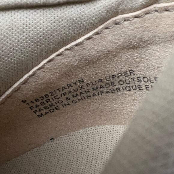 Maurices Tan Faux Fur Wedge Sneaker Boots Womens 9 Zip Hidden Heel Winter Cozy - Picture 8 of 8